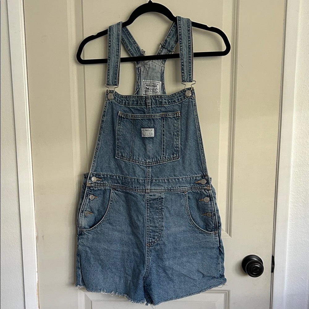 Levi's Light Blue Denim Shortalls | Sz. Medium